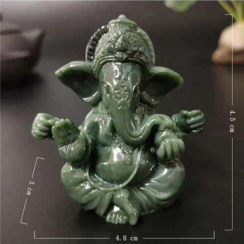 Gold Lord Ganesha Buddha Statue – Elephant God Figurine for Home & Garden Decor